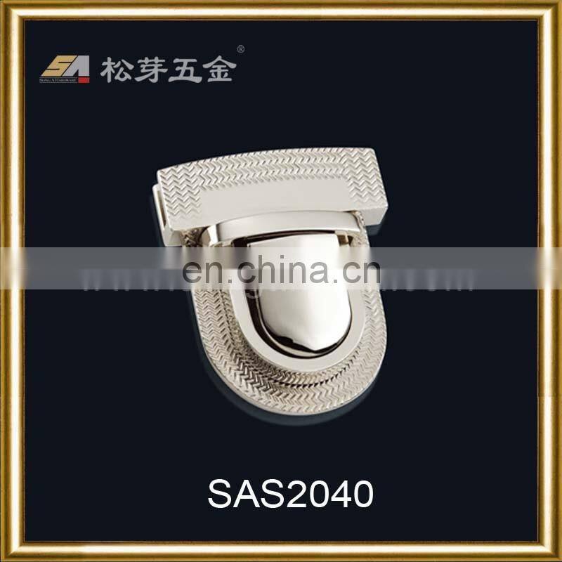 Custom Plated Briefcase Hardware, Decorative Metal Buckles Briefcase Locks And Clasps