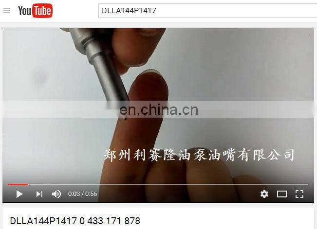 Diesel pump nozzle DLLA144P1417 spray guns 0 433 171 878 fuel spray nozzle DLLA 144 P 1417 for 0445120044 0986435527