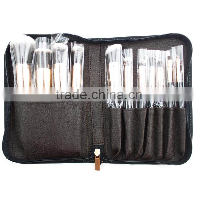Golden Brush Custom Logo Makeup Cosmetics Brush Set 11 Pieces