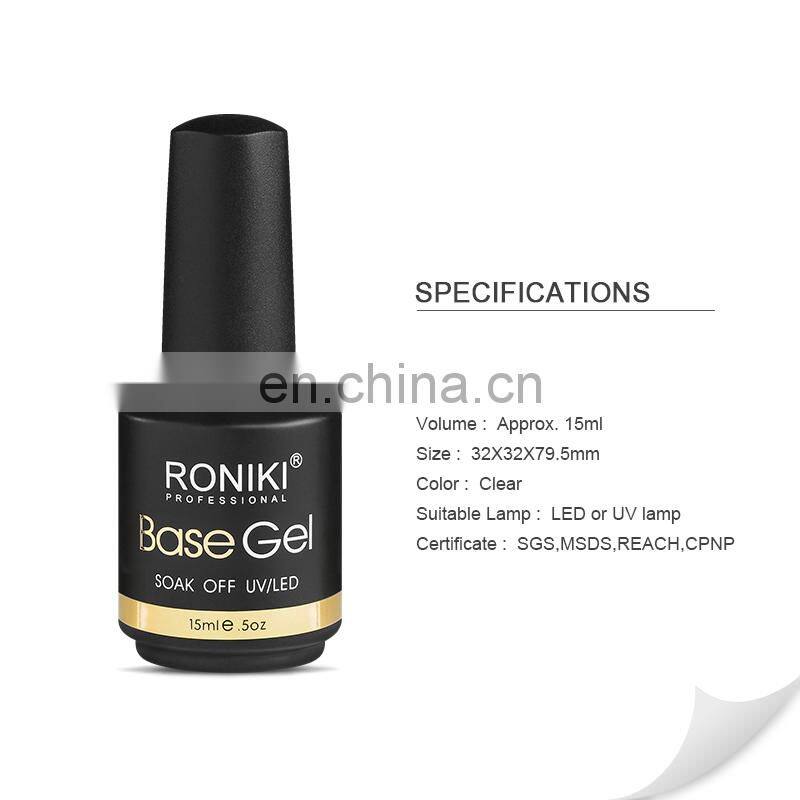 RONIKI New Brand UV Gel Nail Polish Base Coat Top Coat Gel Nail Polish Color Clear