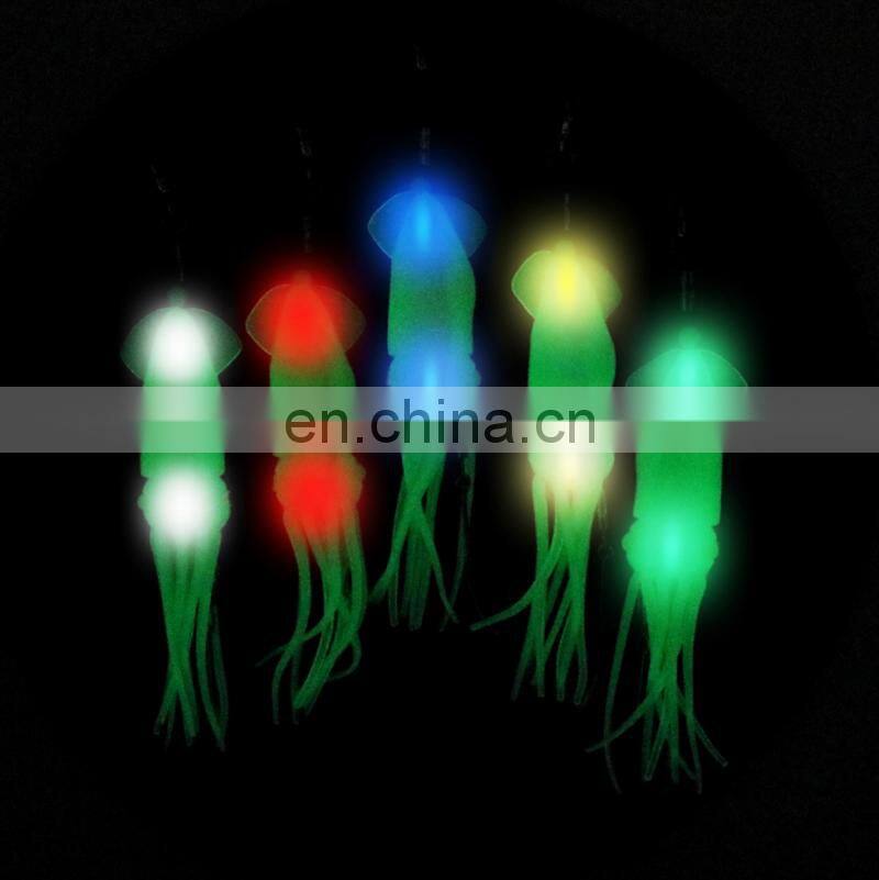 12cm 12g Trolling Sea Fish Lures Luminous Octopus artificial bait for fishing LED Light Electronic squid bait