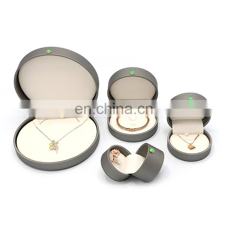 Wholesale New Luxury pu leather jewelry box necklace wedding necklace packaging Box