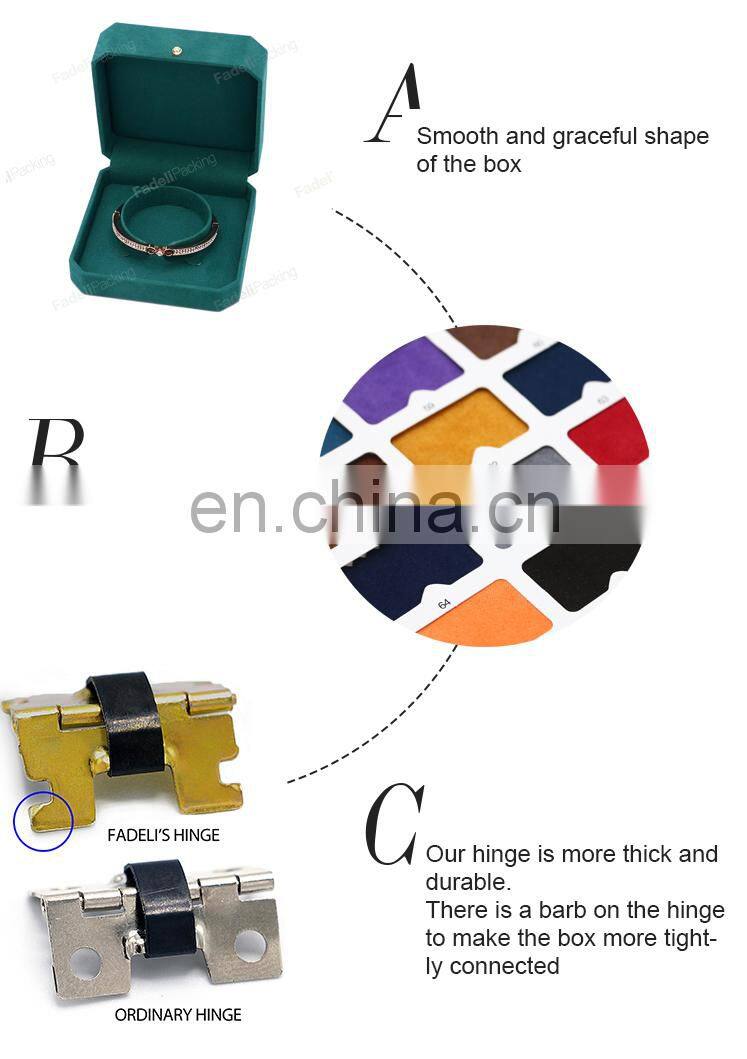 Fadeli Custom Logo Jewelry Boxes Set Wholesale Necklace Bracelet Ring Bangle Jewellery Packing Gift Box