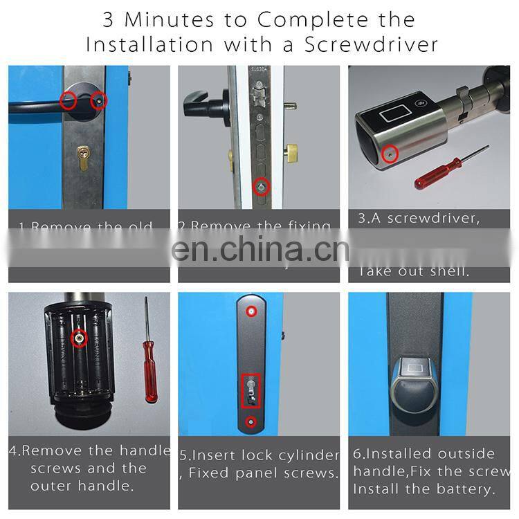 WE.LOCK Automatic door system biometric fingerprint scanner door lock APP sliding glass door push lock