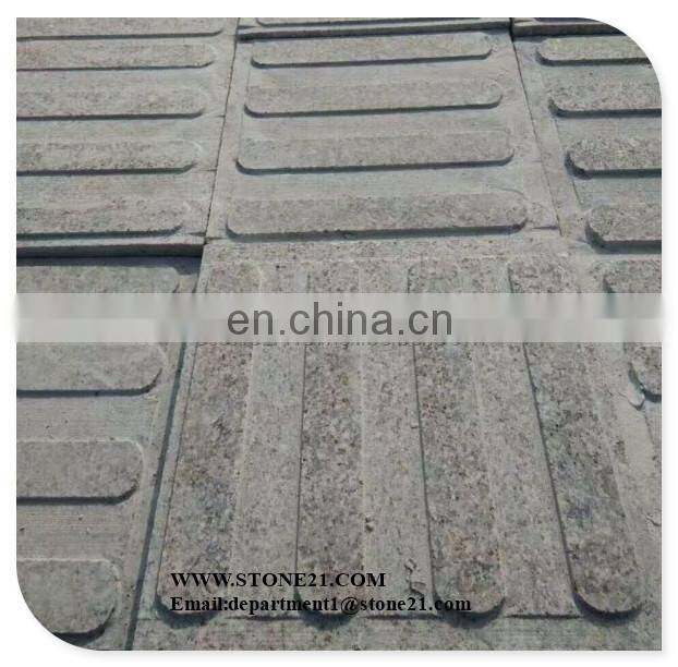 Pink granite tactile stone, granite stepping stone