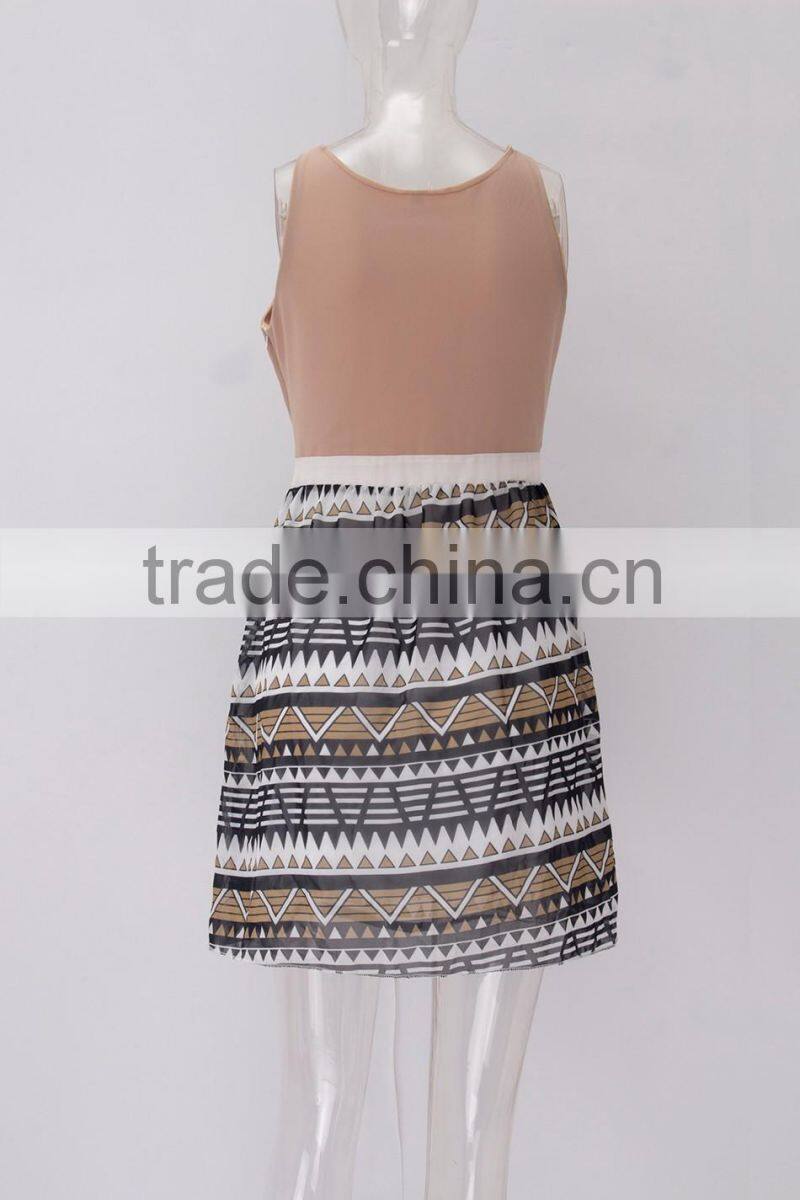summer Casual dress Fashion dress Sleeveless lady dress