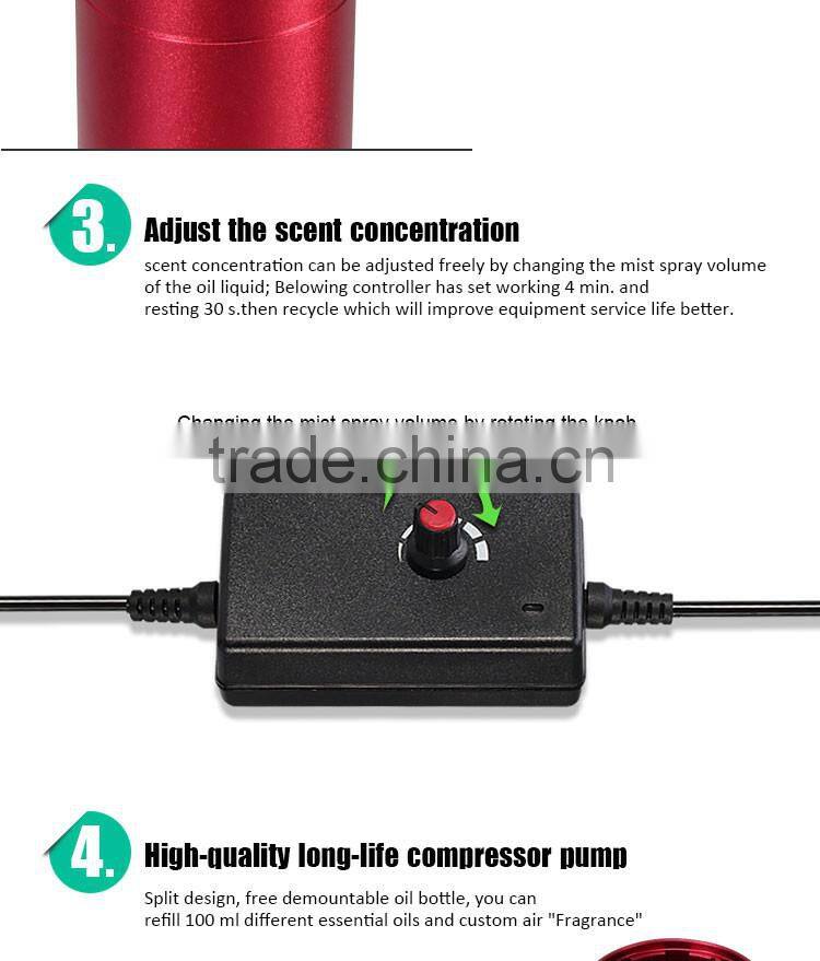 High quality aluminium electric aroma diffuser 100ml aromatherapy essential oil diffuser/Aroma humidifier with timer