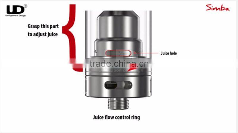 2016 Newest UD simba RTA with ceramic coil and anti-spit mesh simba RTA ship fast