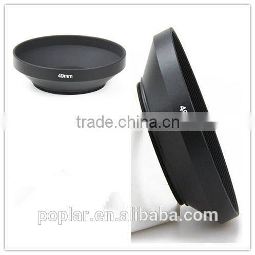 Wide Angle 49mm Metal Lens Hood Cover for Canon Nikon 49mm Filter / Lens