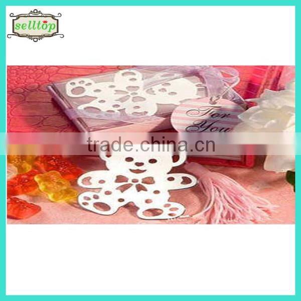 Hot sell butterfly engraved craft metal bookmarks