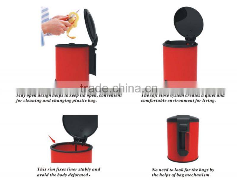 2014 new patent design eco friendly with garbage bags trash can