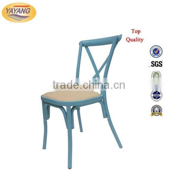 metal dining cross back chair