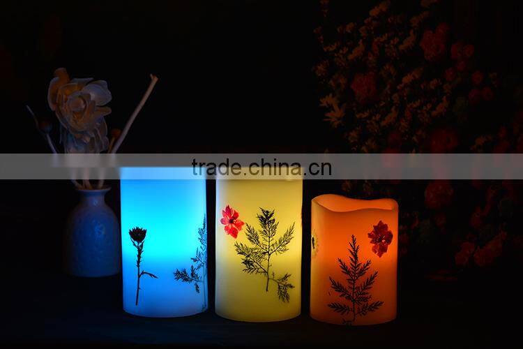 3pc Flameless christmas decation led battery operated scented candle
