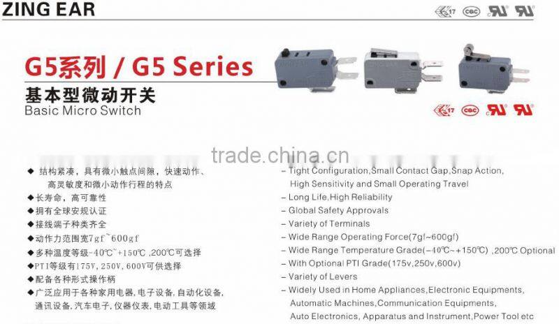 microswitch & limit switch, types of microswitch, zing ear micro switch
