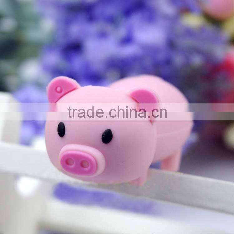 animal shape usb flash drive with little cute pig with high quality