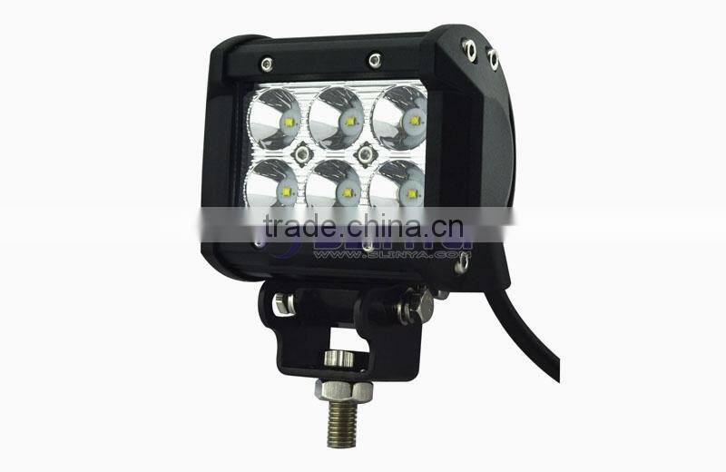 18W 4 inch 6 X 3W IP67 Waterproof TRUCK/BOAT/JEEP/SUV LED Work Light Bar
