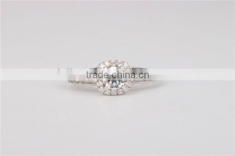 White gold cz ring 925 silver samples enagegement stone ring designs for girlfriend