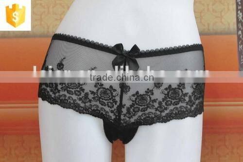 2016 sexy tranparent printing mesh padded cup bra panty sets for women