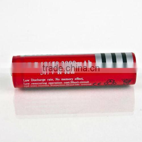 18650 Rechargeable 3.7V Battery 3000mAh With Red Color Brand New