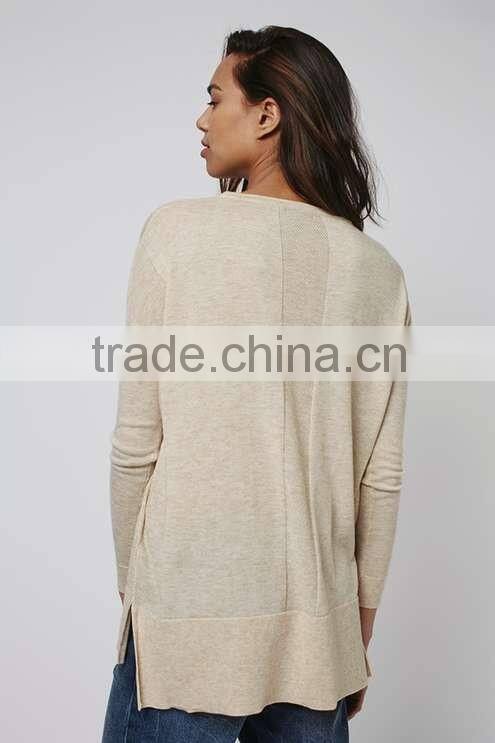 2016 Women Fine Knit Stitch Panel Jumper HSS3034