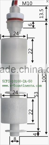 E-5continents 5CFS-10100-2A-50 PP vertical type high performance water level switch