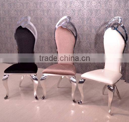 Italy style stainless steel dining chair