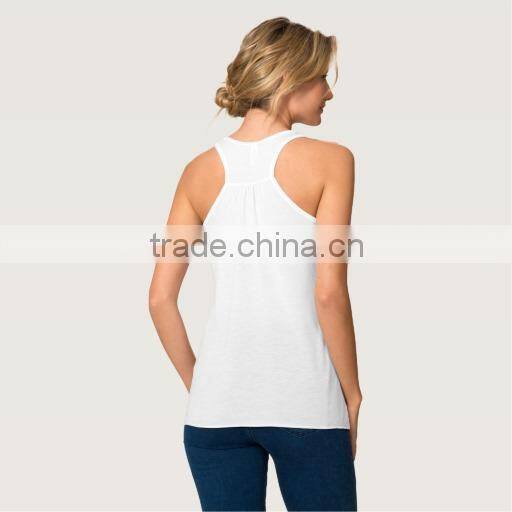 hotsale white cartoon printing 100 cotton tank top for women