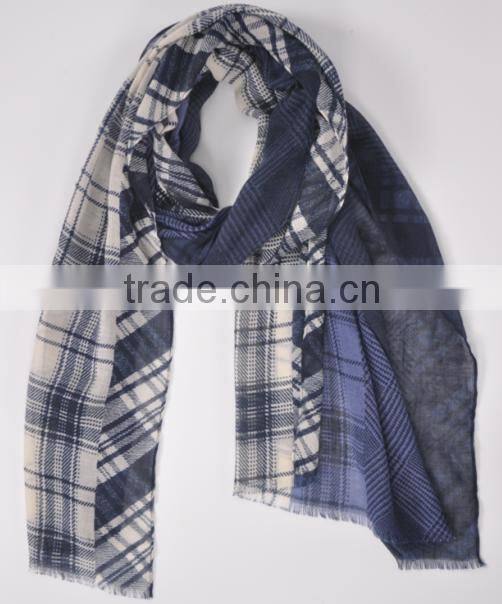 Promotion Fashion plaid print hijab scarf 2016