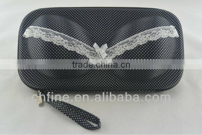 CFBCD4-00007 Polka dots EVA hard shell portable bra packaging case