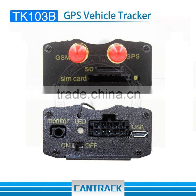 2016 best selling GPS Tracker for Car/Vehicle with door detection and SMS/Calling Alarm TK103B