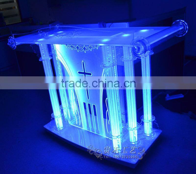 experienced produce acrylic led church pulpit designs