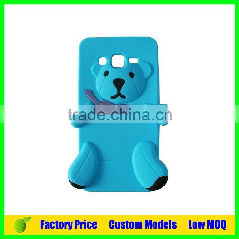 Lovely Bear Silicone 3d phone case mobile cover for LG G pro lite D680 cell phone case back cover