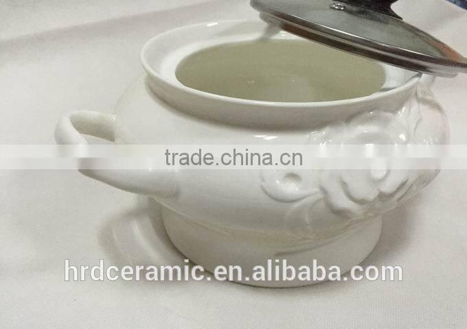 China Manufacturer Stocked small ceramic Porcelain Soup Tureen
