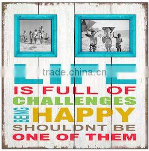 MHOME shabby chic wooden wall hanging photo frame with saying