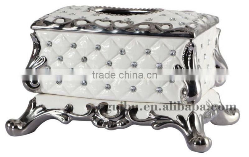 Elegant European style and attactive tissue box for living room or hotel decor YL