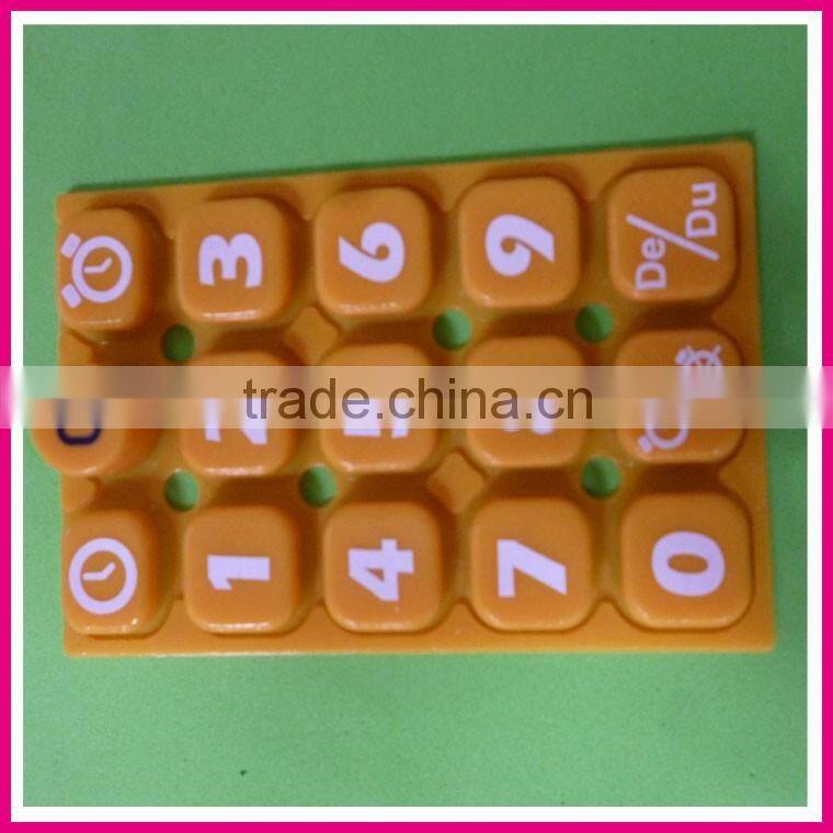 access control keypad with high translucent silicone rubber