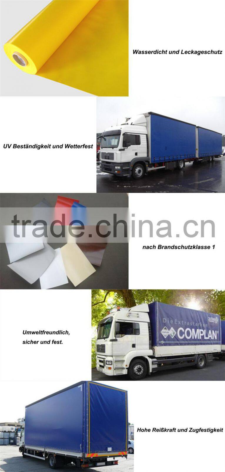 CE and SGS approved PVC textile truck cover 900gsm - CAN BE PRINTED
