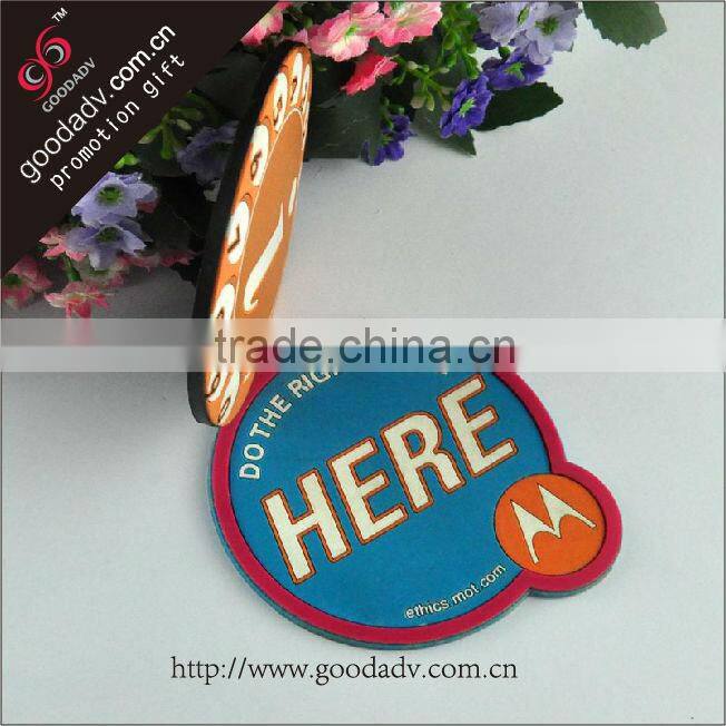 2015 guangzhou factory custom cute design waterproof soft pvc coaster