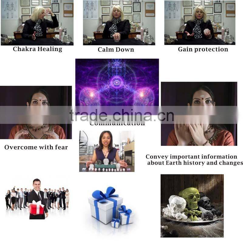 1.5 inch customize amethyst crystal quartz pendant made of worry stone