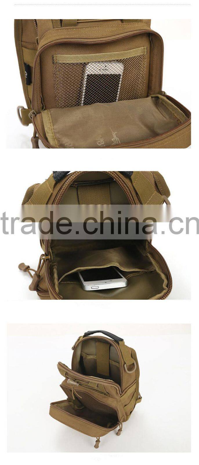 Outdoor tactical camo men shoulder waist bag