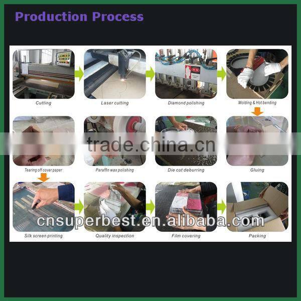 Counter top clear acrylic file holder with six boxes