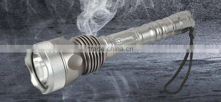 GOREAD Y9 High bright rechargeable tactical 10W XML T6 LED flashlight