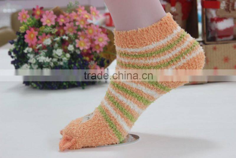 High quality custom soft warm microfiber cozy young girl socks