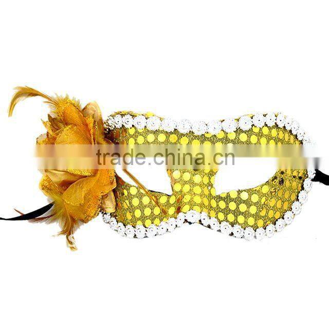 Hot Saling Spangle Half Face Sexy Princess Masquerade Masks With Flower