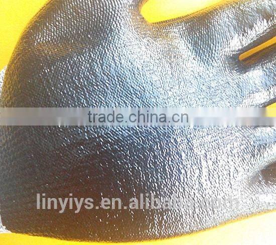 Blue nitrile coated HPPE cut resistant safety gloves