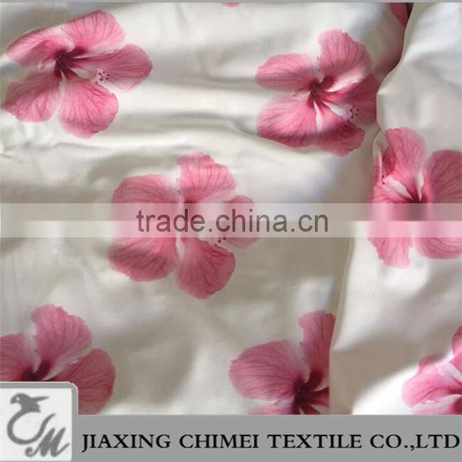 low MOQ Hibiscus digital printing for swimming fabric