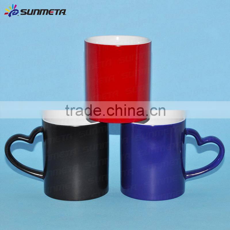 11oz heating color changing mug temperature change cup from yiwu sunmeta