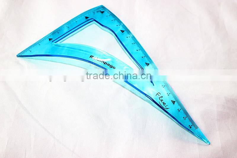 Great Enrionmental Flexible Foldable Triangle Ruler Four Color