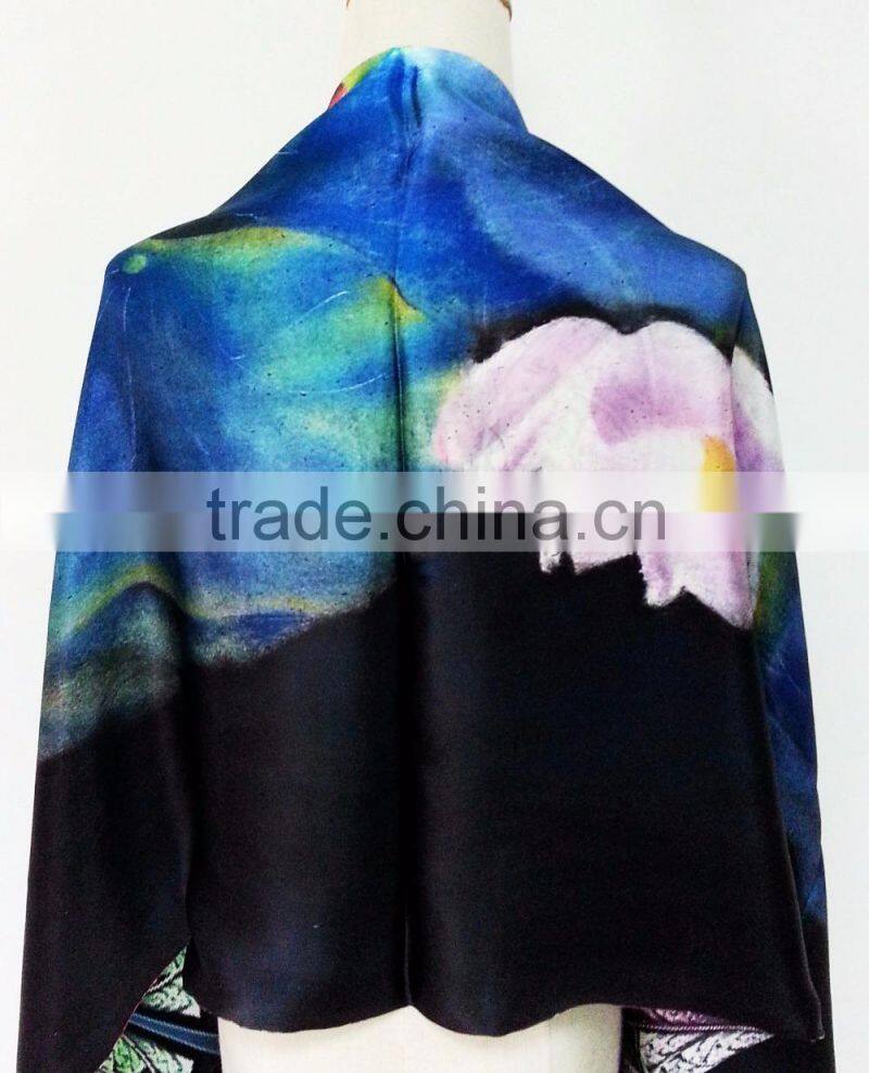 double-layer silk scarf