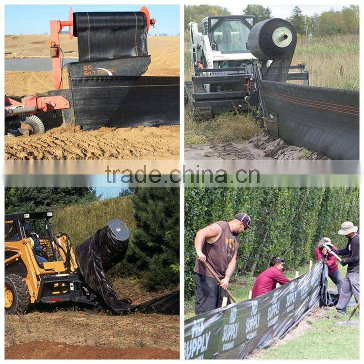 Woven 14 gauge landscape fabric welded wire mesh and PP landscape fabric black silt fence(UV Resistance)